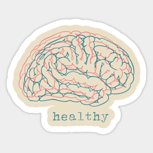 Healthy brain Sticker